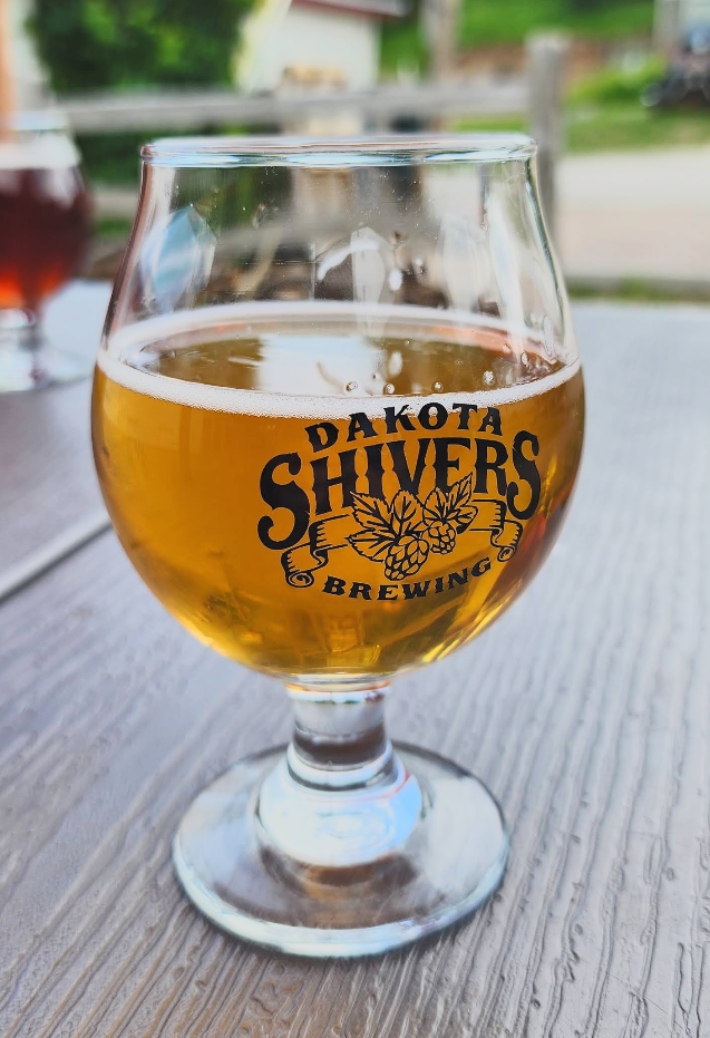 Dakota Shivers beer served in branded glassware